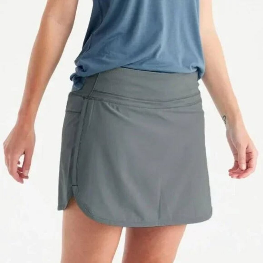 Free Fly Apparel Women's Breeze Bamboo-Lined Skort in Slate Grey
